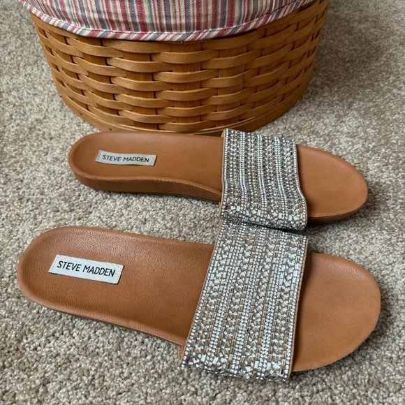 Steve Madden Dazzle Slide Sandals Size 10M - Picture 4 of 8